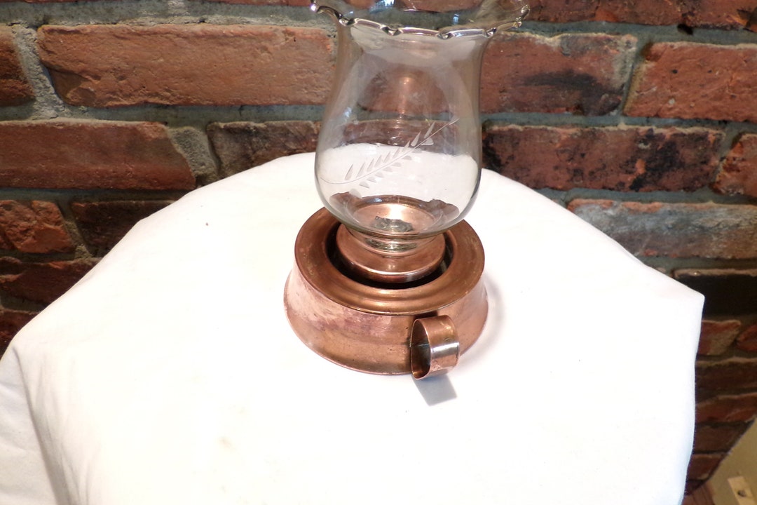 Vintage Copper Candle Holder, Alcor Copper Art, Rare Copper, Handled