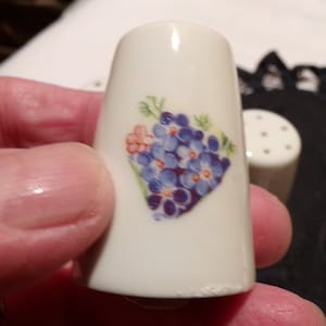 Vintage Mini Salt and Pepper Shakers, 10 Porcelain Shakers, wood corked shakers, rare floral mini shakers, Morethebuckles, mini shaker lot