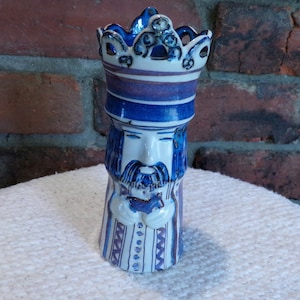 Rare Royal Copenhagen King Chess Figurine, Doreen Middelboe Copenhagen Chess piece, King vase, Rare 1960’s piece, Morethebuckles