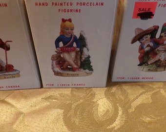 1992 Children of the World Porcelain Figurine, Children of the world Canada France Mexico Figurines, Hand Painted Porcelain, Morethebuckles