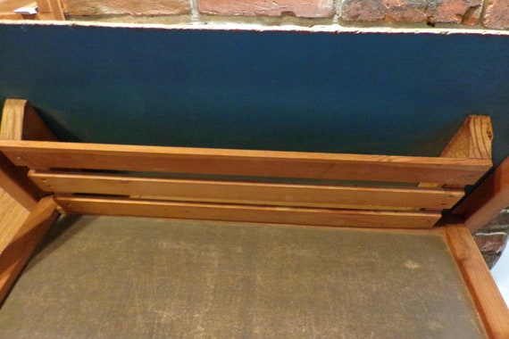 ヴィンテージ 1940年代 木製折りたたみイーゼル スレート 両面黒板