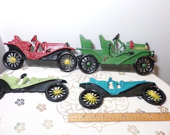 Targhe d'epoca in metallo fuso per auto d'epoca, decorazioni murali dipinte a mano