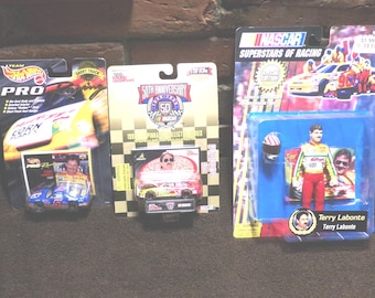 Vintage 1998 Nascar Terry Labonte Die Cast Cars and Figurine, lot of 3 NOS Sealed Terry Labonte Collectibles, Nascar, Morethebuckles