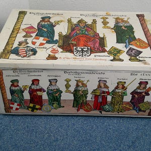 Vintage E Otto Schmidt Large Biscuit Cookie Tin Lebkuchen Nurnberg
