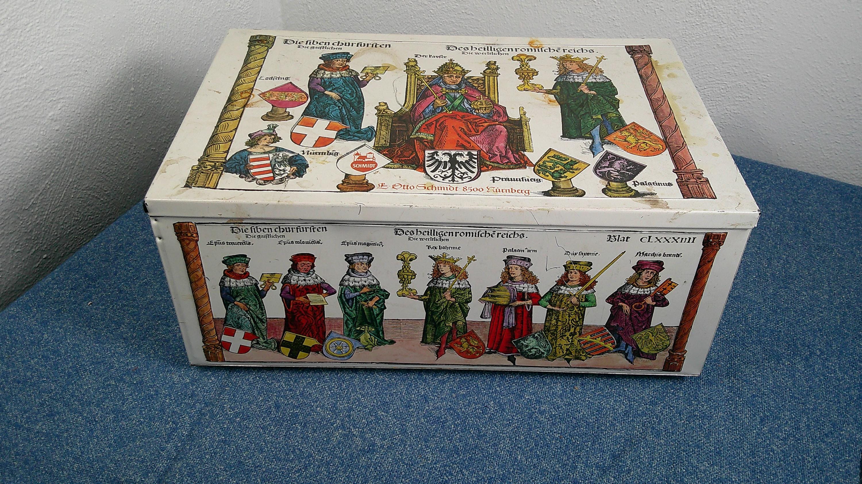SALE！！★ 紙モノ詰め込みBOX ★ 60サイズ　海外 紙もの ヴィンテージ Vintage E Otto Schmidt Large Biscuit Cookie Tin Lebkuchen Nurnberg