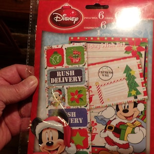 Disney mein Urlaub Wunschliste stationären Set, Weihnachten Mickey stationären Set, NOS Weihnachten Wunschliste, Disney Weihnachten, Morethebuckles
