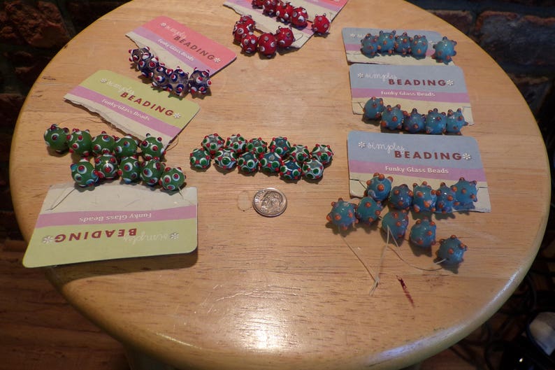 Vintage Funky Glass Beads Glass Bead Sets Funky Glass Beads Etsy