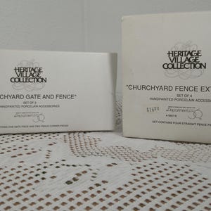 Vintage Dept 56 Churchyard Gate & Fence Set - 1995 Heritage Collection