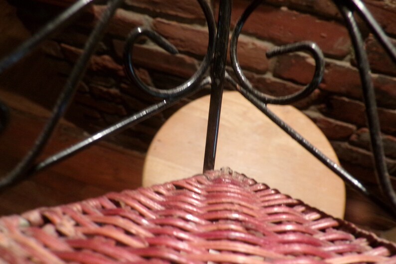 Wicker 3 Tier Shelf Small Wicker Table Shelf Wicker Metal 3 Etsy