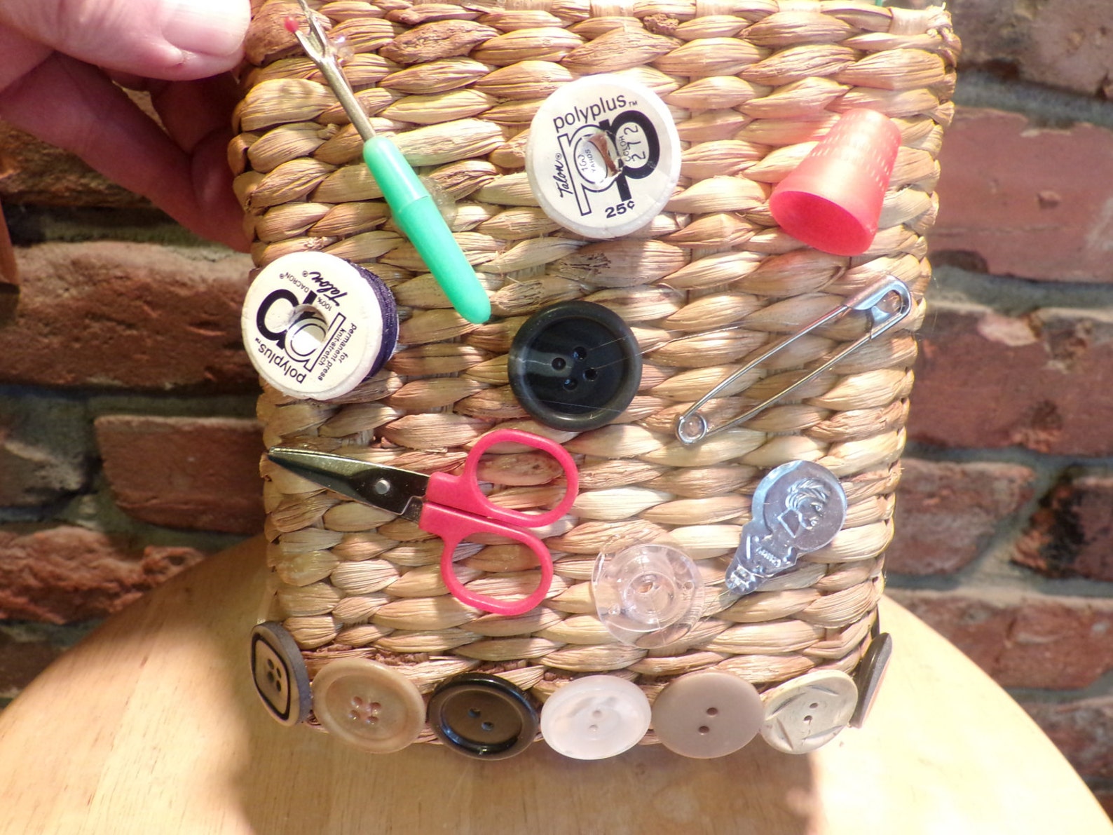 Sewing Craft Basket One of a Kind Basket Craft Storage Etsy