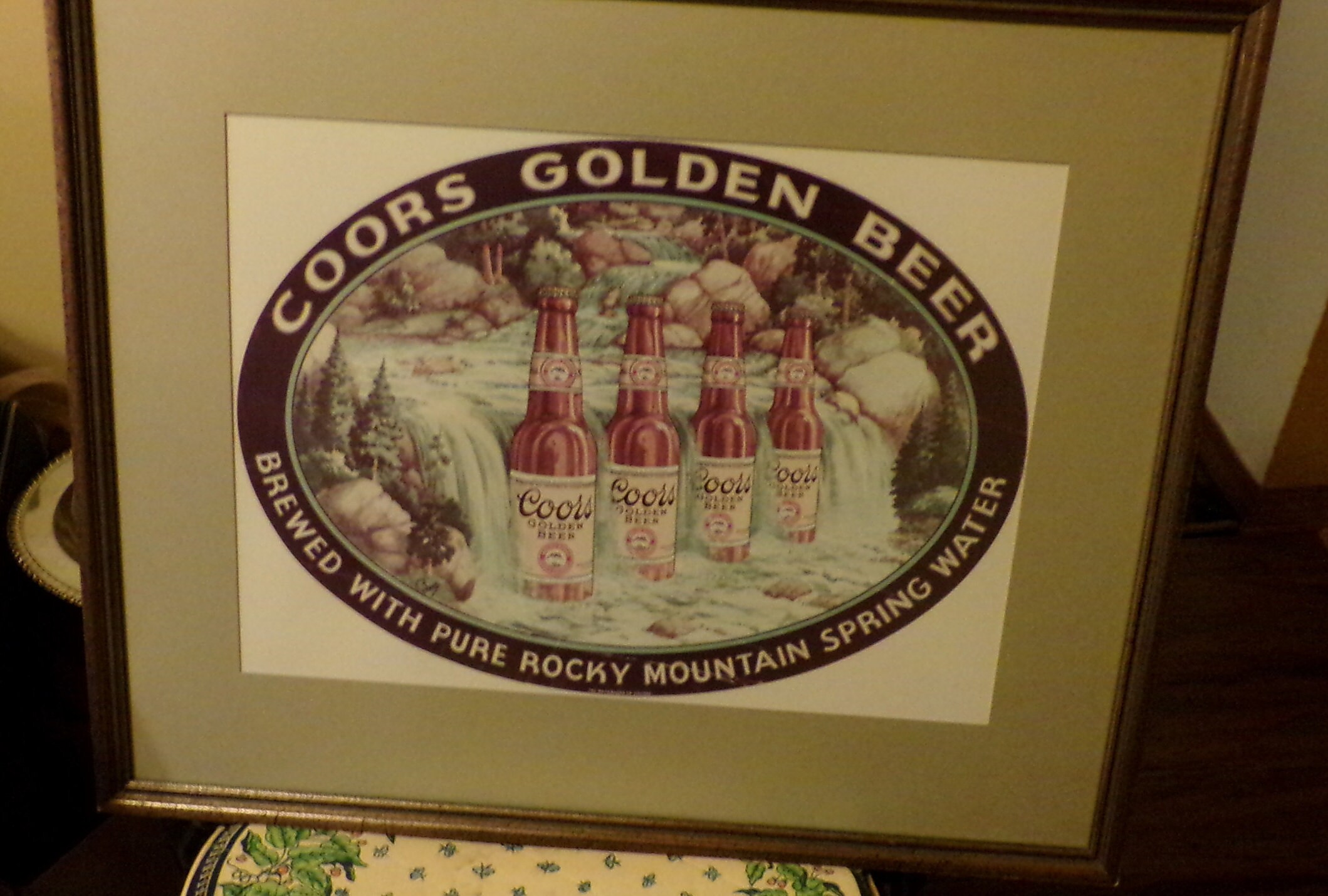 Framed Vintage Coors Golden Beer Sign, Bar Wall Decor - Etsy
