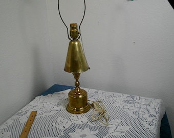 Vintage 1940's solid brass base table lamp, 22” Rare Brass Desk Lamp, 1940’s Decor, Morethebuckles, Brass Table Lamp, Bedroom Lamp