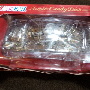 NASCAR 88 Dale Jarrett 1:24-Scale acrylic candy dish limited edition new, RARE NOS Nascar candy dish, Morethebuckles