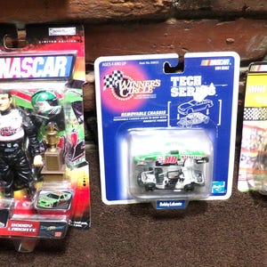 Nascar #18 Bobby Labonte Figurine, Bobble Dobbles #18 Bobby Labonte Mini Bobblehead, LabonteNew Nascar lot of 3, Morethebuckles