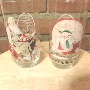Coca Cola Christmas Glasses, Norman Rockwell Santa Clause Tumbler’s, Collectible Coca Cola, Christmas Coke glasses, Morethebuckles, Coke