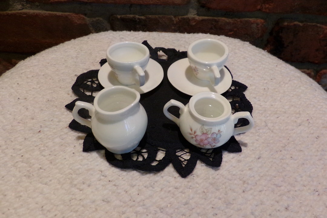 Vintage Mini Tea Set, 6 Piece Rose Mini Tea Set, Mini Tea Set