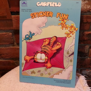 Vintage 1988 Garfield Sticker Fun Book Unbenutzt, Jim Davis Garfield Sticker buch, Goldenes Buch Garfield Stickerbuch, Morethebuckles, Garfield