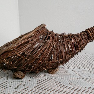 Cornucopia Horn of Plenty Rustic Woven Wicker Basket Fall Thanksgiving 16 inch, Morethebuckles