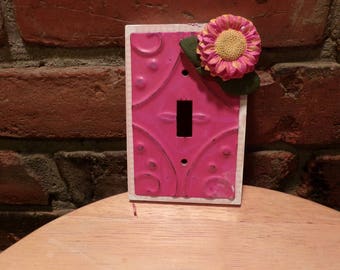 Cambiar la cubierta de la placa, la cubierta de la luz, la decoración de la habitación de las niñas, la decoración del hogar, la placa del interruptor rosa