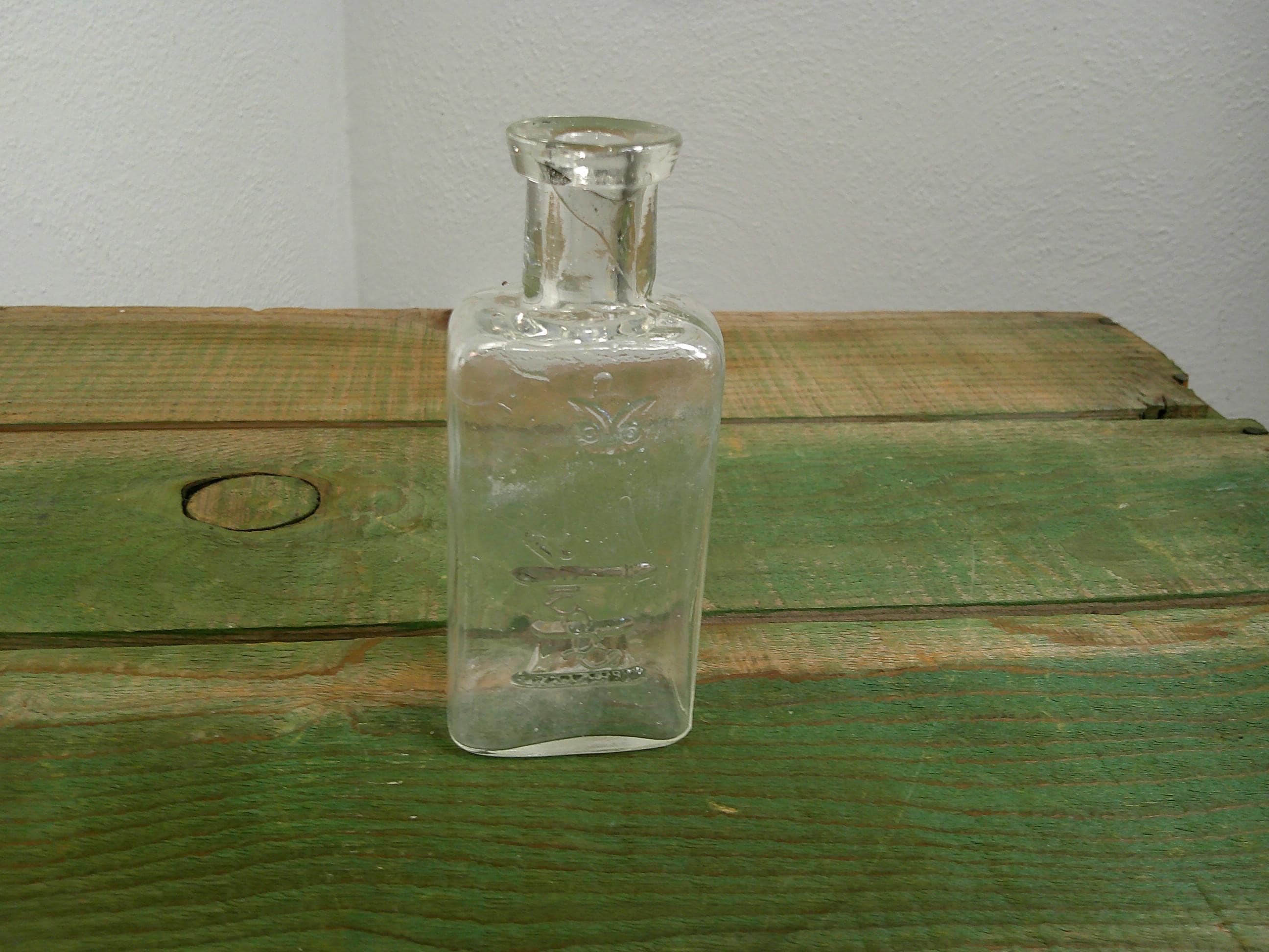 Antique The Owl Drug Co 4" Clear Medicine Bottle One Wing Logo