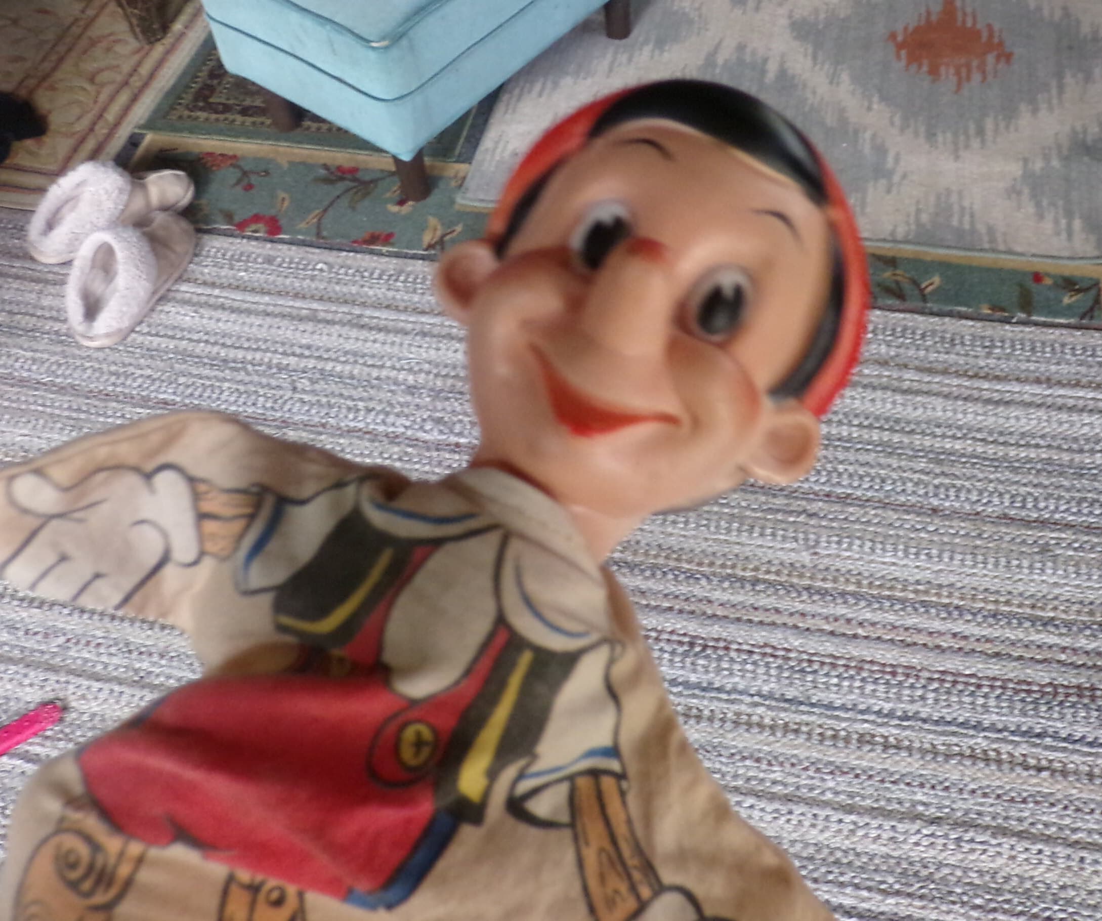 Pinocchio Puppet, Retro Puppet, 50s Puppet, Disney Puppet, Hand Puppet