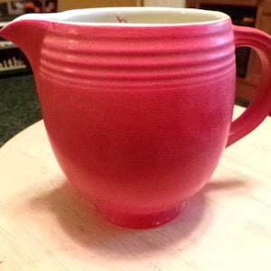 Hall&#39;s Superior Quality Kitchenware Chinese Red Pitcher, kitchen décor, Vintage Hall, 1940’s Hall, Retro kitchen décor, gift for her