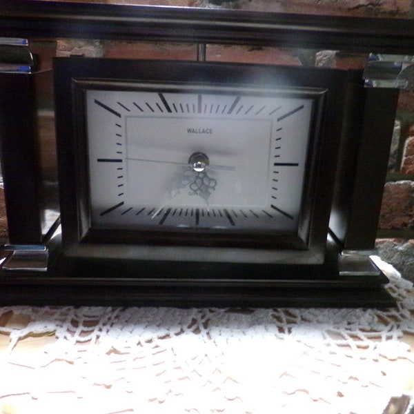Wood Mantle Clock Etsy