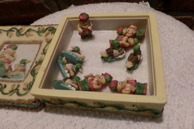 Vintage Duck Hunting Tic Tac Toe in a Box Hunter and Duck Etsy