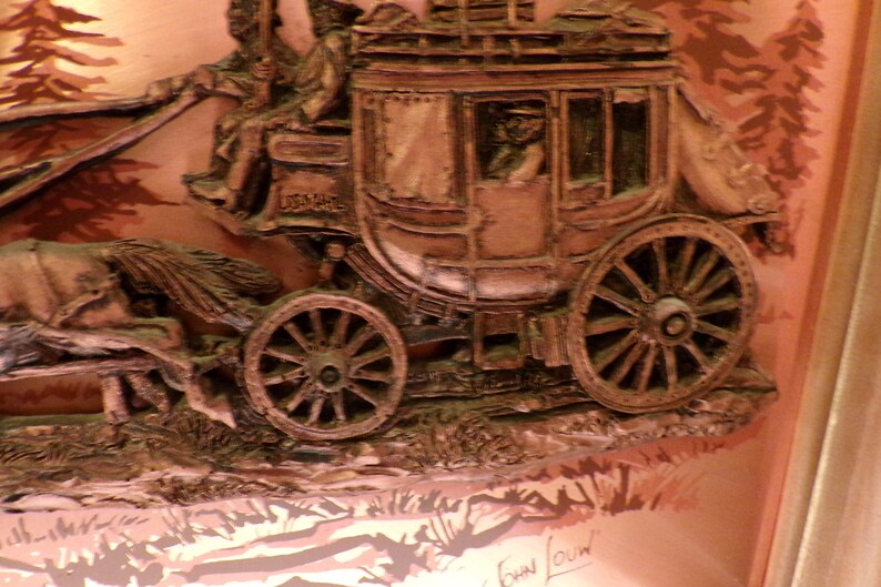 Vintage John Louw Copper Art Stagecoach copper wall art Etsy
