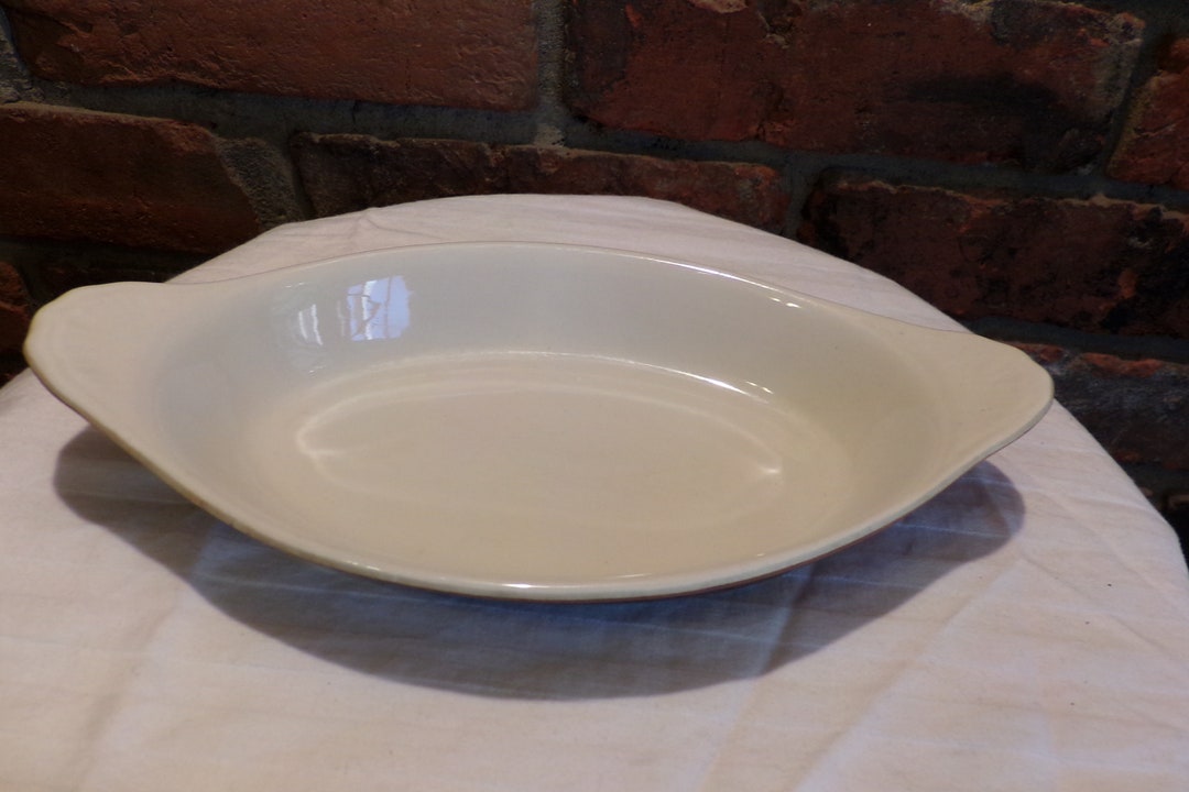 Vintage Hall China 528 Au Gratin Dish, 1960s Hall Dish, Marked Hall