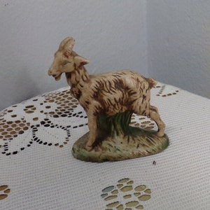 Vintage Nativity Goat  Atlantic Mold, Nativity replacement animal, Morethebuckles, goat figurine, farmhouse decor, ceramic goat