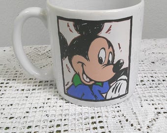 Caneca Mickey Mouse Disney Branca Grande Caneca de Café Vintage Tailândia RARO Mickey Disney Loja Exclusiva Caneca Copo 4”, Morethebuckles