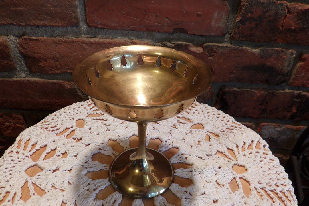 Vintage Brass Goblet Candle Holder Brass Chalice Candle Etsy