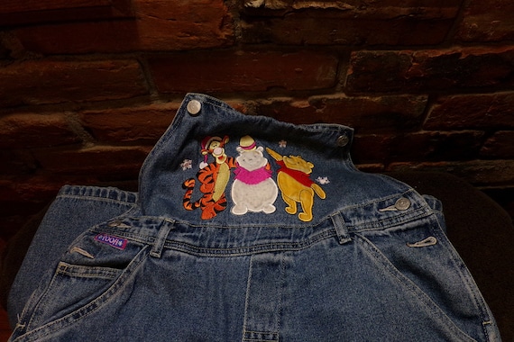 Vintage Winnie the Pooh Snowflake overalls, Winni… - image 3