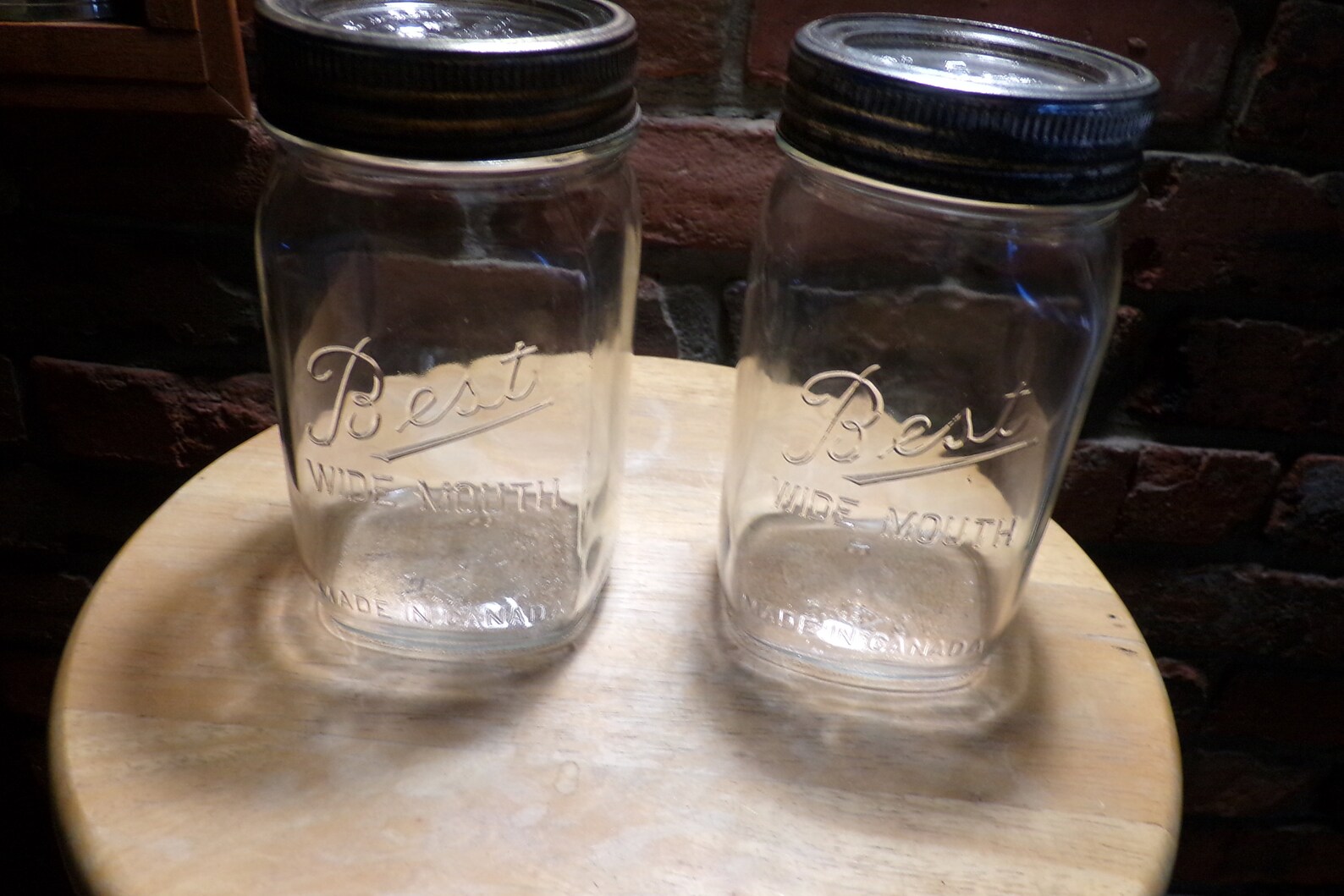 Antique Glass Canning Jars Canada Preserve Canning Mason Etsy