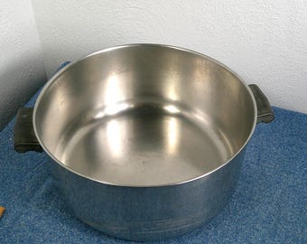 Vintage Farberware Aluminum Clad Stainless Steel 6 QT Stock Pot No Lid, Morethebuckles
