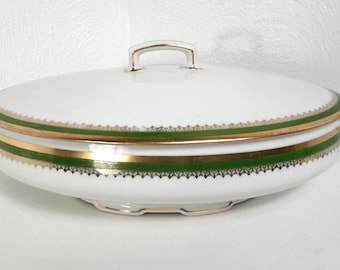 Antieke Moritz Zdekauer porseleinen soepterrine, Oostenrijk 1884 tot 1909 ERA soepterrine, Morethebuckles, dekselschotel