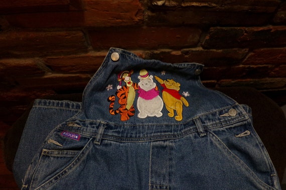 Vintage Winnie the Pooh Snowflake overalls, Winni… - image 5