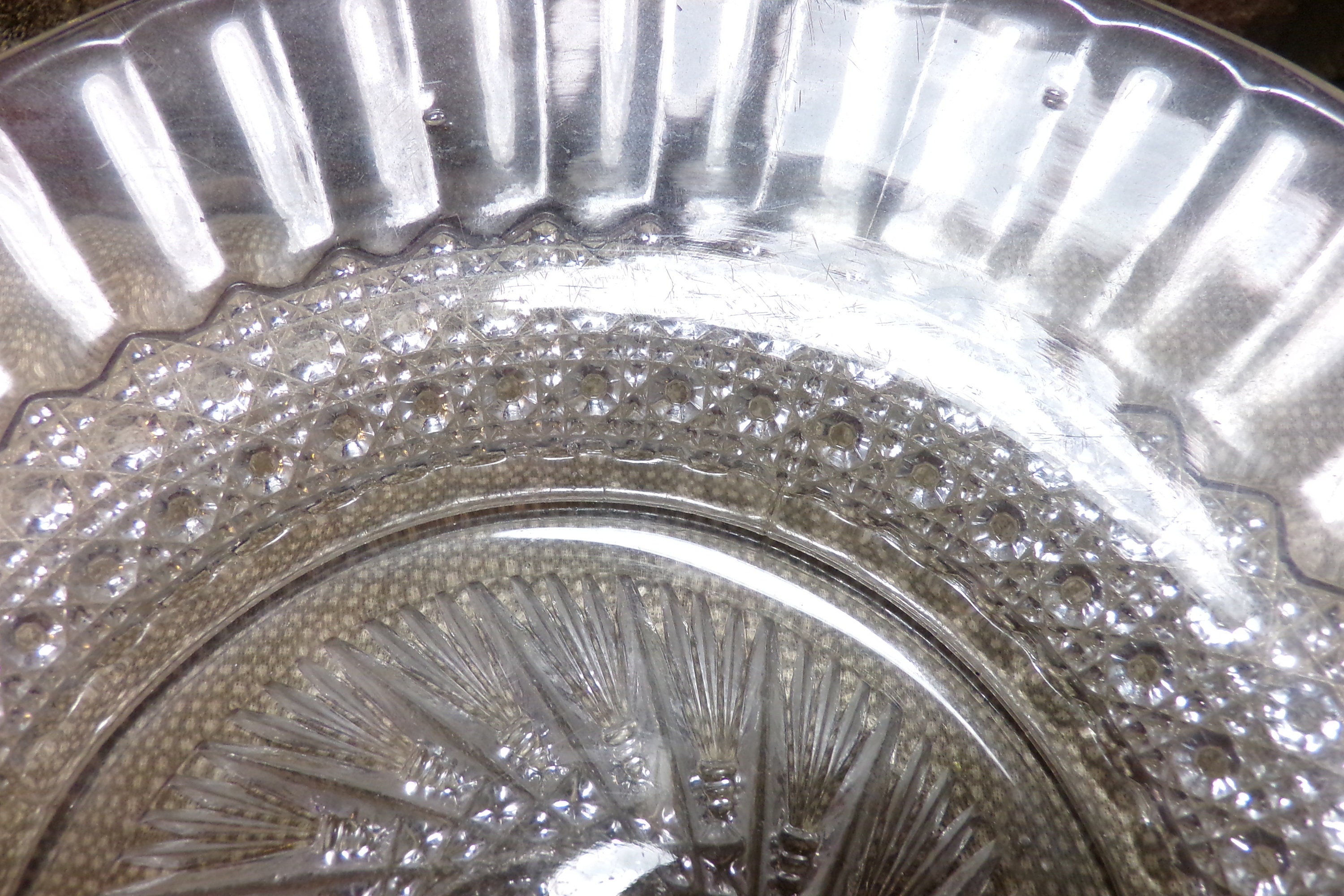Vintage Mckee Prescut Glass Bowl, Aztec Pinwheel Design - Etsy
