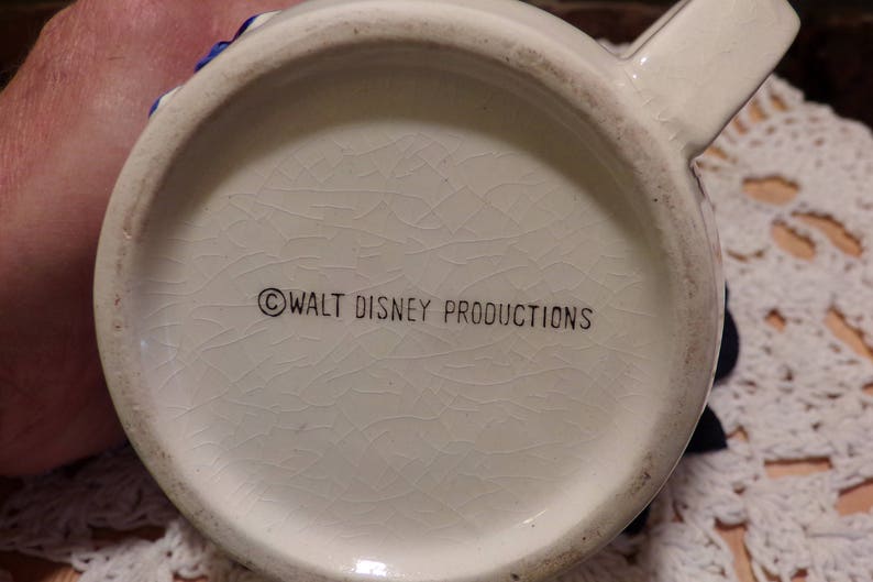Taza vintage de Mickey Mouse de los años 50, Walt Disney Productions, coleccionable imagen 6