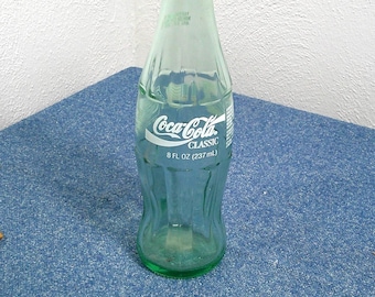 Botella de vidrio vacía vintage de Coca Cola de la Copa Mundial de 1991, botella de Coca Cola de vidrio verde, Morethebuckles