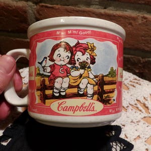 Campbell’s Soup Mug, Collectible soup mug, collectible Campbells, Campbell’s Kids Soup Mug Houston Harvest, Morethebuckles, Soup mug