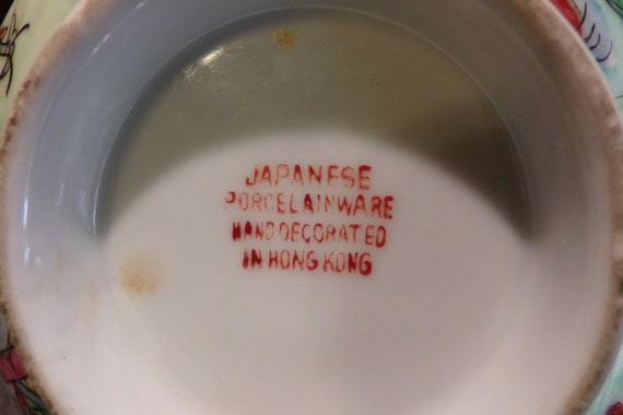 1920's Japanese Porcelain Ware Decorated Hand Painted in Hong Kong