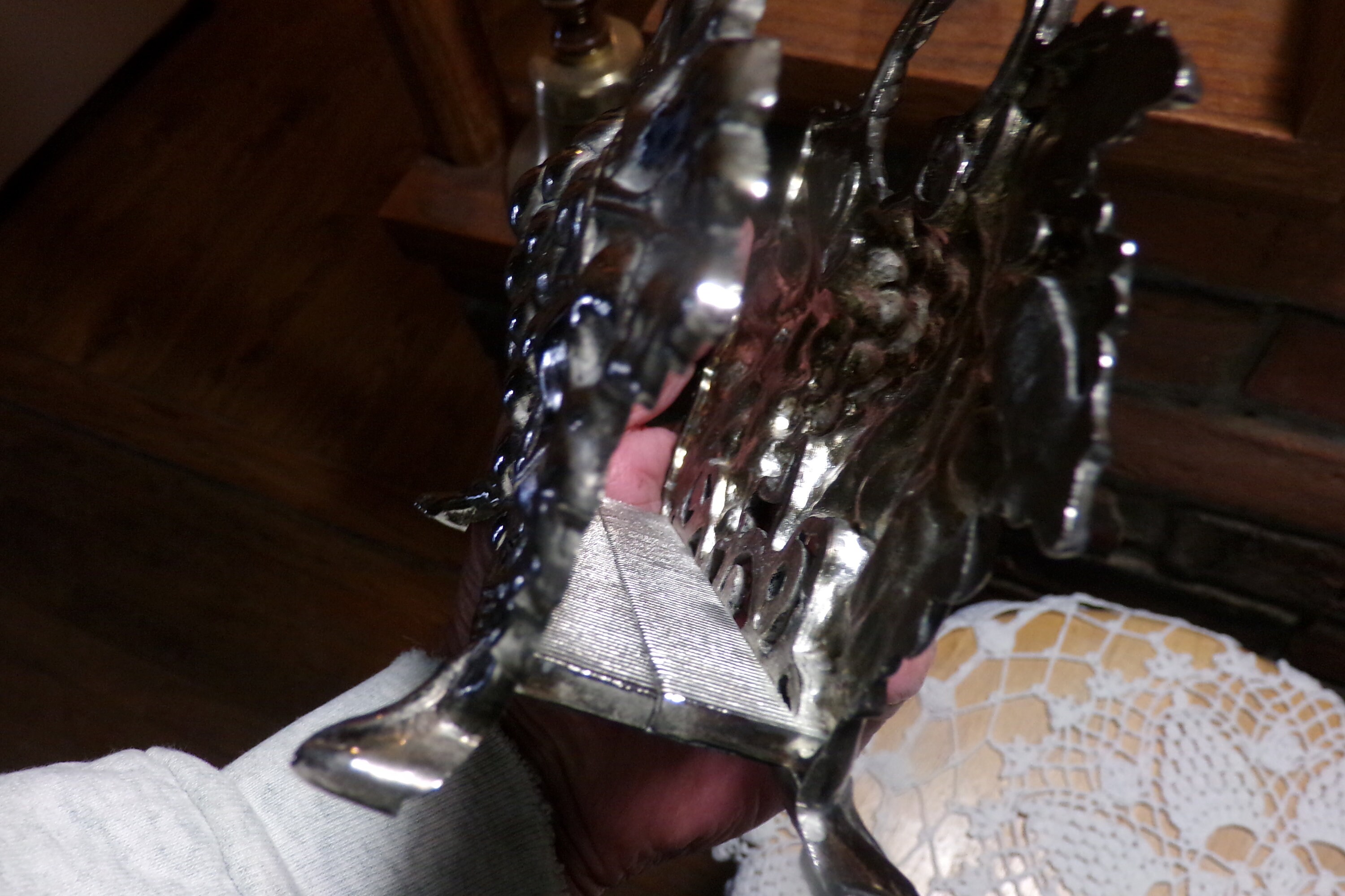 1994 Godinger Silver Plate Napkin Holder Grapes & Grape  display picture 1