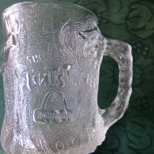 McDonald&#39;s Tree Mendous Mugs The Flintstones 1993 Made in France, 1993 Flintstone&#39;s Mug,  kitchen decor, collectible glass, Morethebuckles