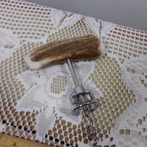Vintage Authentic Stag Horn Corkscrew Made in Italy, Vintage Stag Horn wine corkscrew bottle opener, Morethebuckles