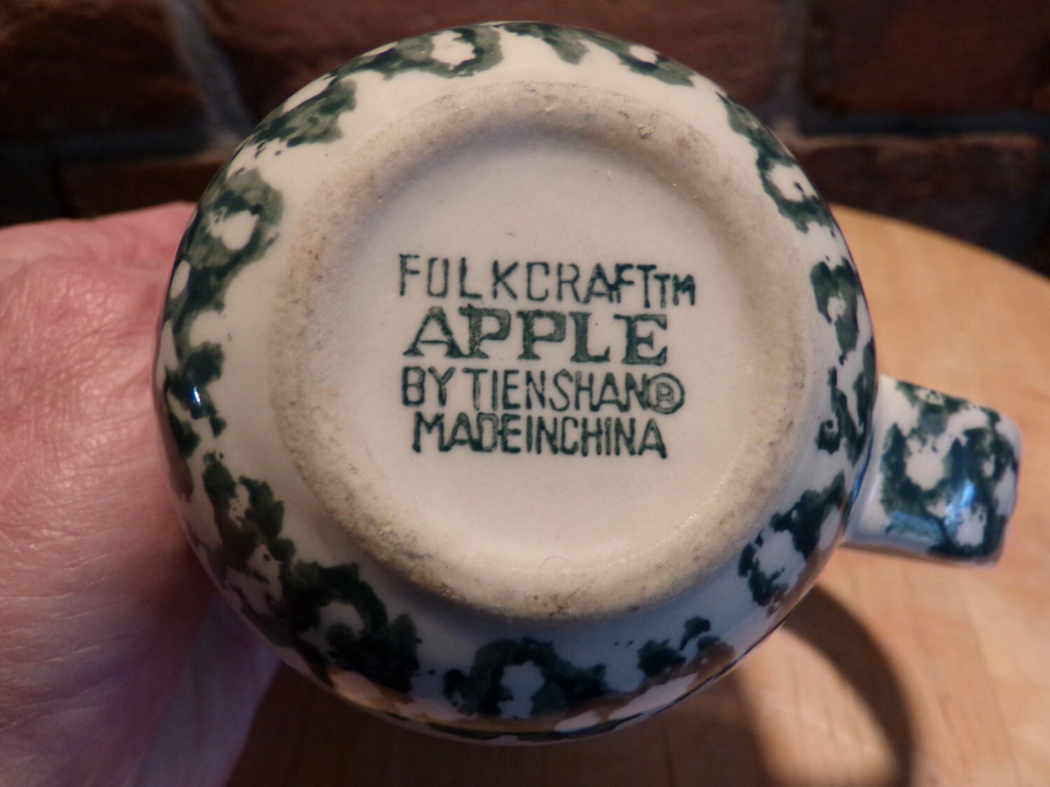 Tienshan Folk Craft APPLE Green Sponge Tienshan Stoneware Etsy