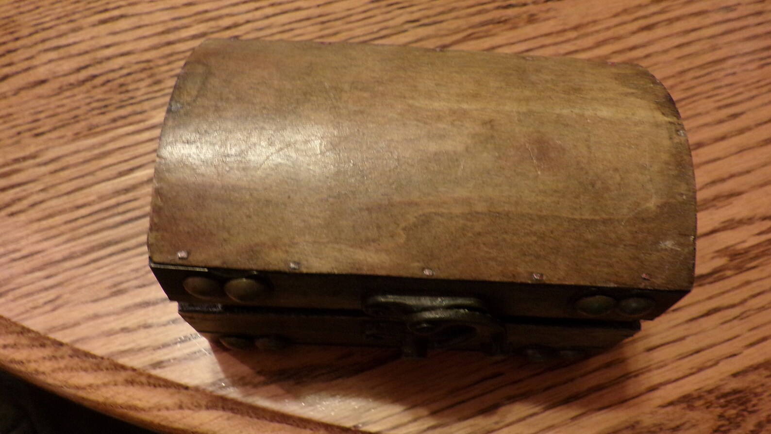 Retro Wooden Pirate Treasure Chest Box, Vintage Small Wood Treasure ...