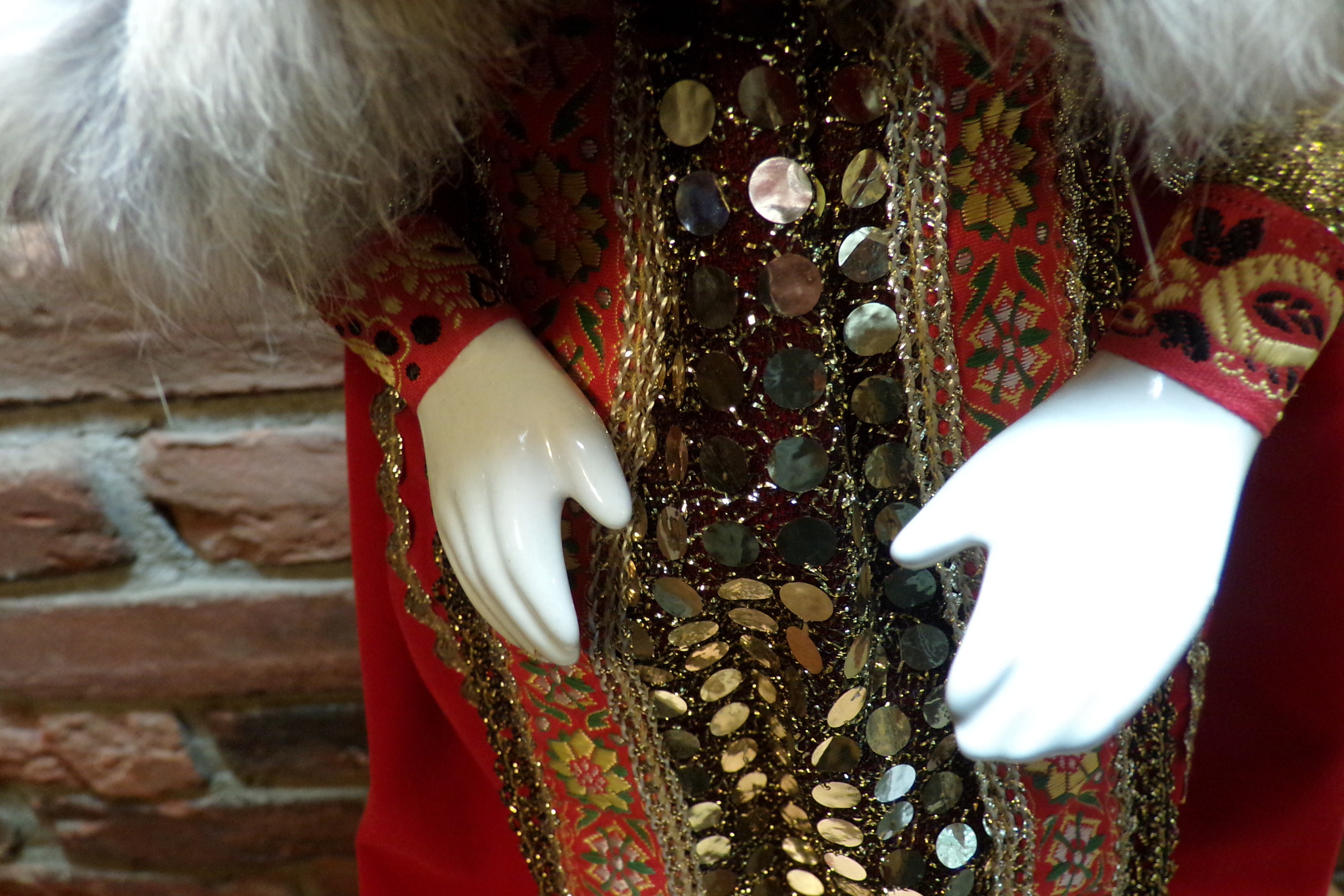 ヴィンテージ磁器製ロシア人形、19インチ民族ロシア人形、コレクター