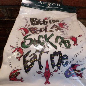 NOS Crayfish Apron, Funny Apron, Grilling Apron, Large Apron, Cloth apron, gift for him, Morethebuckles